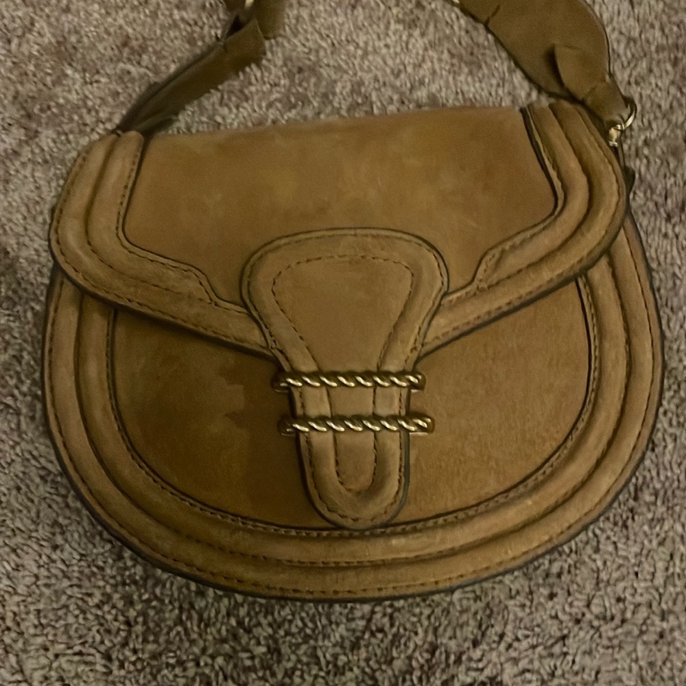 Zara tan suede purse